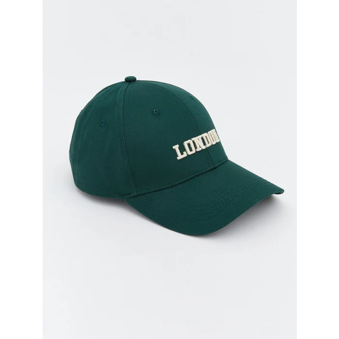 LCW ACCESSORIES Yeşil Yazı Nakışlı Kadın Kep Şapka