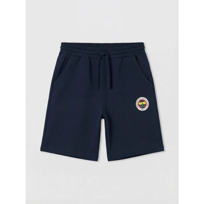 LCW Kids Lacivert Fenerbahçe Baskılı Erkek Çocuk Şortlu Takım
