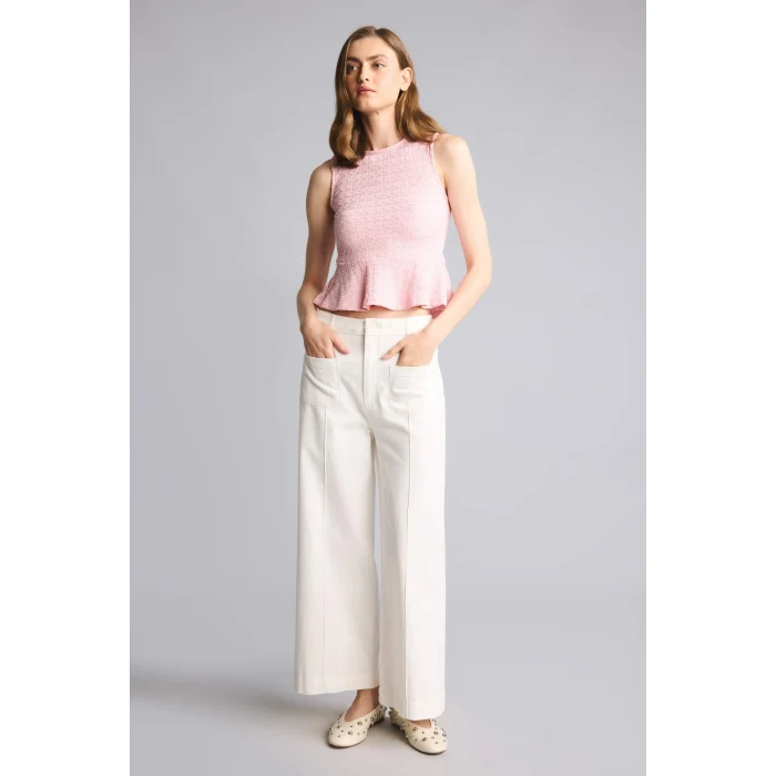 Defacto H5910AXER138 Ekru %100 Pamuk Culotte Normal Bel Gabardin Pantolon