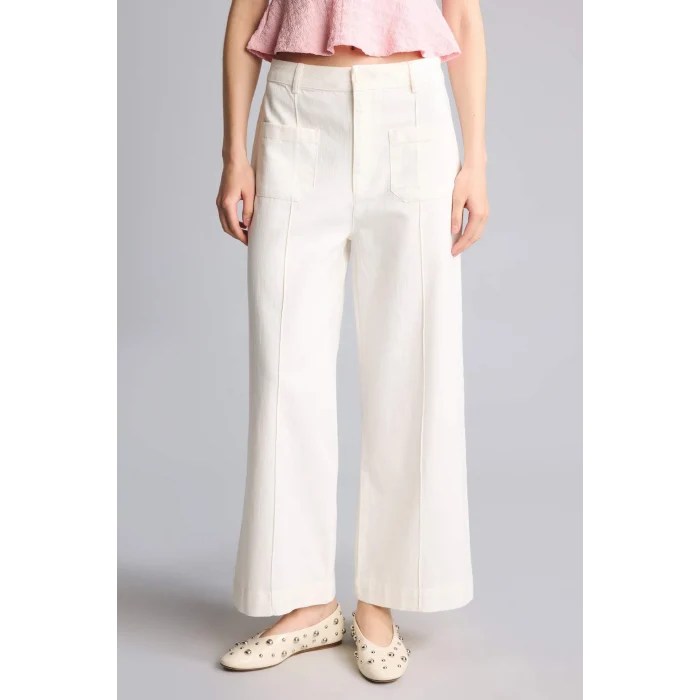 Defacto H5910AXER138 Ekru %100 Pamuk Culotte Normal Bel Gabardin Pantolon