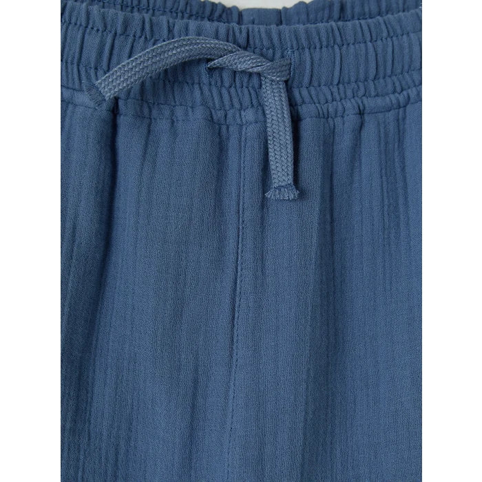 LCW Kids Mavi Regular Fit Müslin Erkek Çocuk Şort