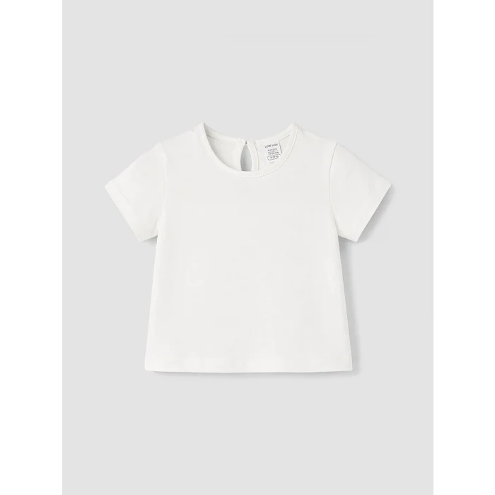 LCW baby Pembe Çiçek Desenli Kız Bebek Gabardin Elbise