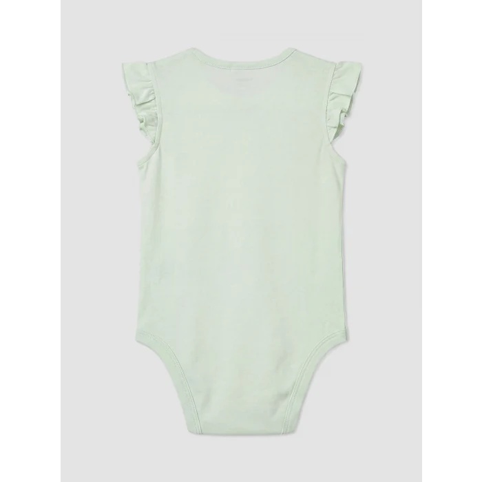 LCW baby Sarı Fırfırlı Kız Bebek Çıtçıtlı Body 2li