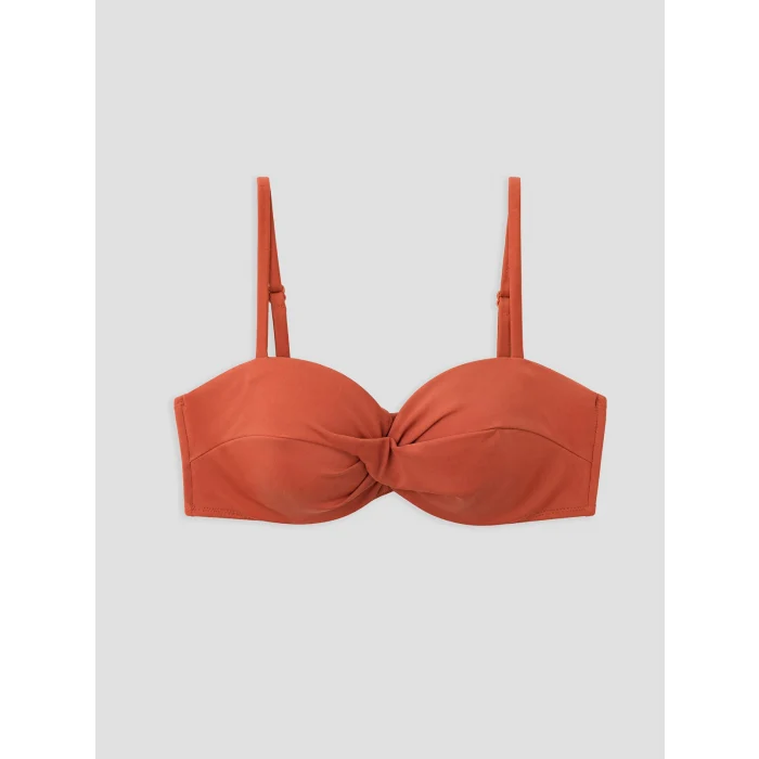 LCW DREAM Turuncu Balenli Dolgusuz Kadın Büzgülü Bikini Üst