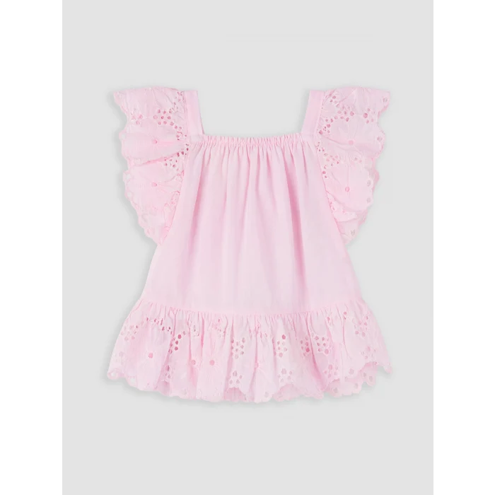 LCW baby Pembe Fisto İşlemeli Kız Bebek Takım