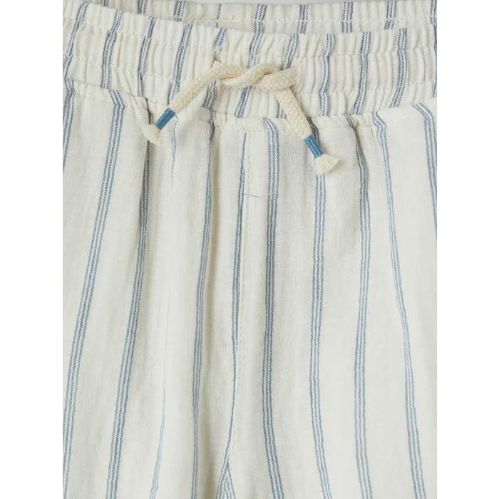 LCW Kids Mavi Beli Lastikli Erkek Çocuk Bermuda Şort