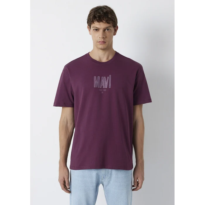 Mavi 0613570-70665 Mavi Logo Baskılı Mor Tişört