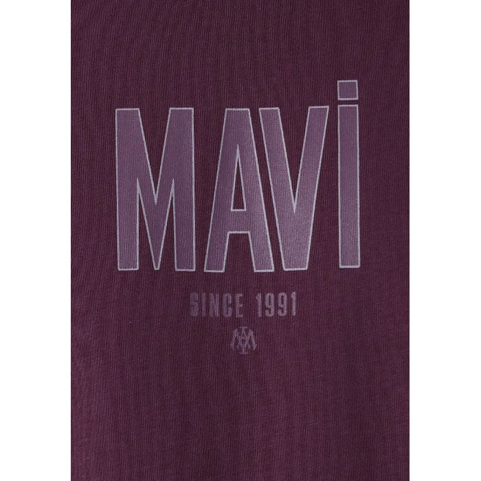 Mavi 0613570-70665 Mavi Logo Baskılı Mor Tişört