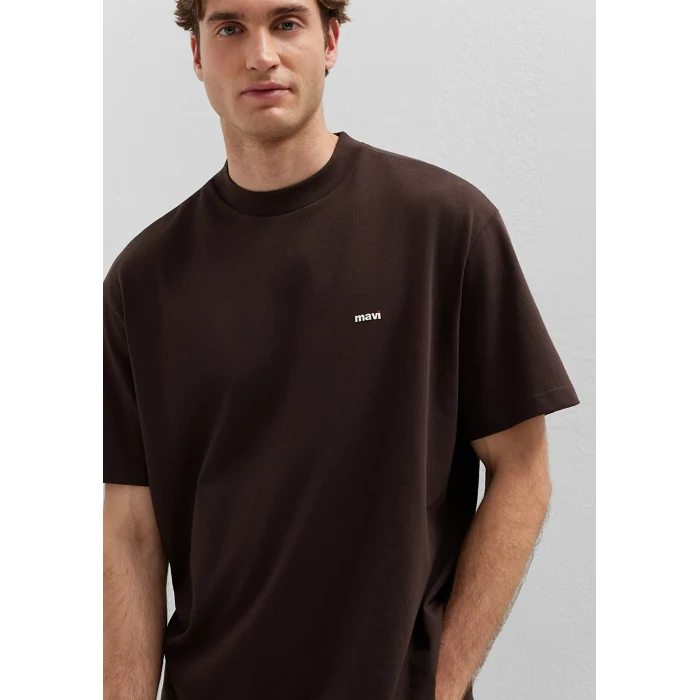 Mavi 0612216-90704 Kahverengi Basic Tişört