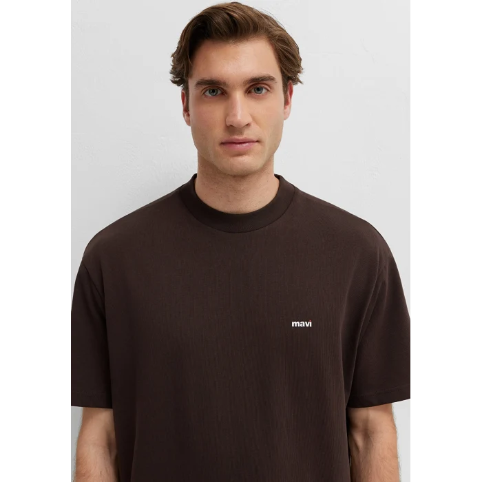 Mavi 0612216-90704 Kahverengi Basic Tişört