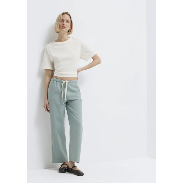 Mavi 1011203-70113 Bağcık Detaylı Yeşil Pantolon