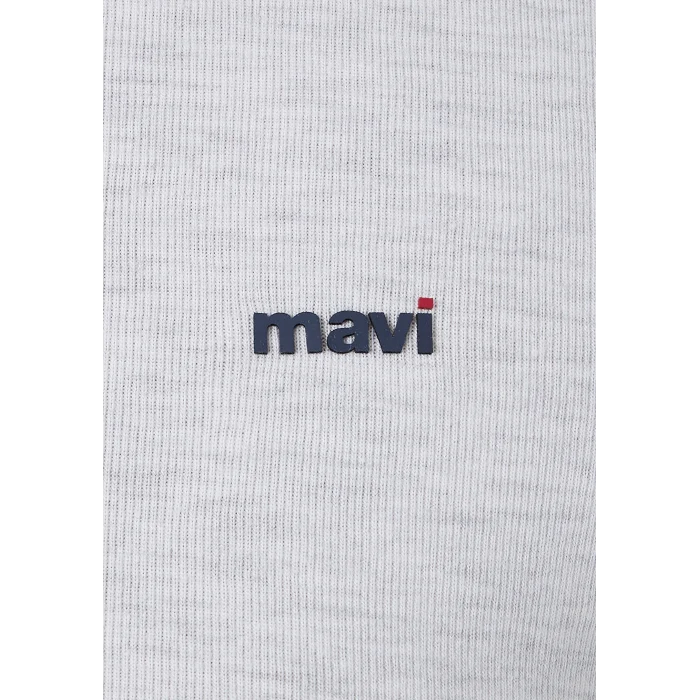 Mavi 1613848-85438 Mavi Logo Baskılı Gri Tişört