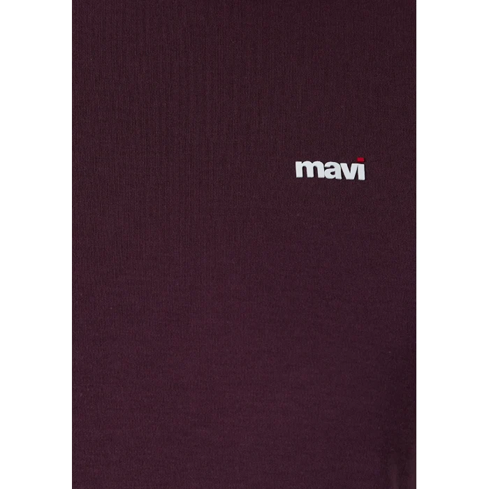 Mavi 1612122-70223 Mini Mavi Logo Baskılı İnterlok Kahverengi Basic Tişört