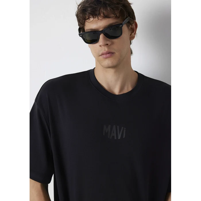 Mavi 0613581-900 Mavi Logo Baskılı Siyah Tişört