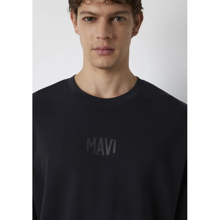 Mavi 0613581-900 Mavi Logo Baskılı Siyah Tişört