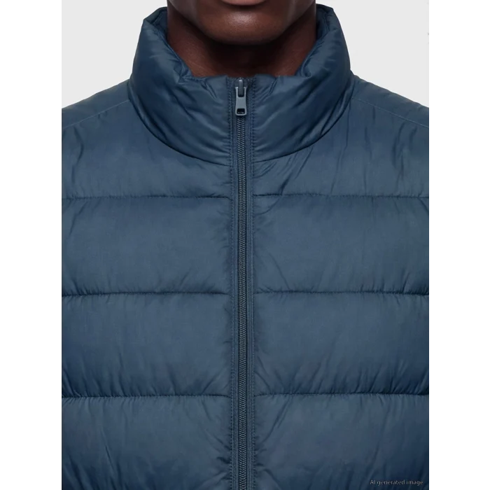 XSIDE Lacivert Slim Fit Dik Yaka Erkek Şişme Yelek