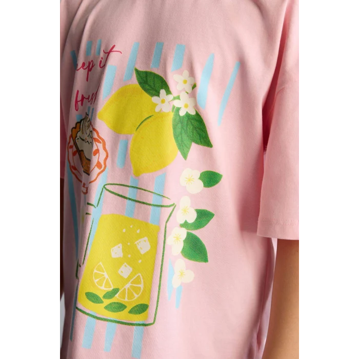 Defacto H5746A8PN69 Pembe 2li Takım Kız Çocuk