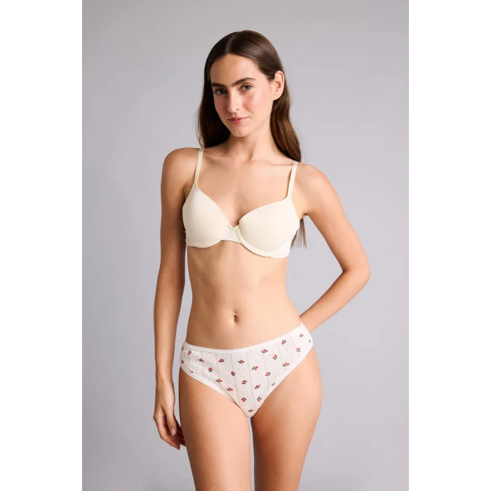 Defacto H0922AXRD347 Kırmızı %100 Pamuk 3lü Meyve Desenli Külot Set