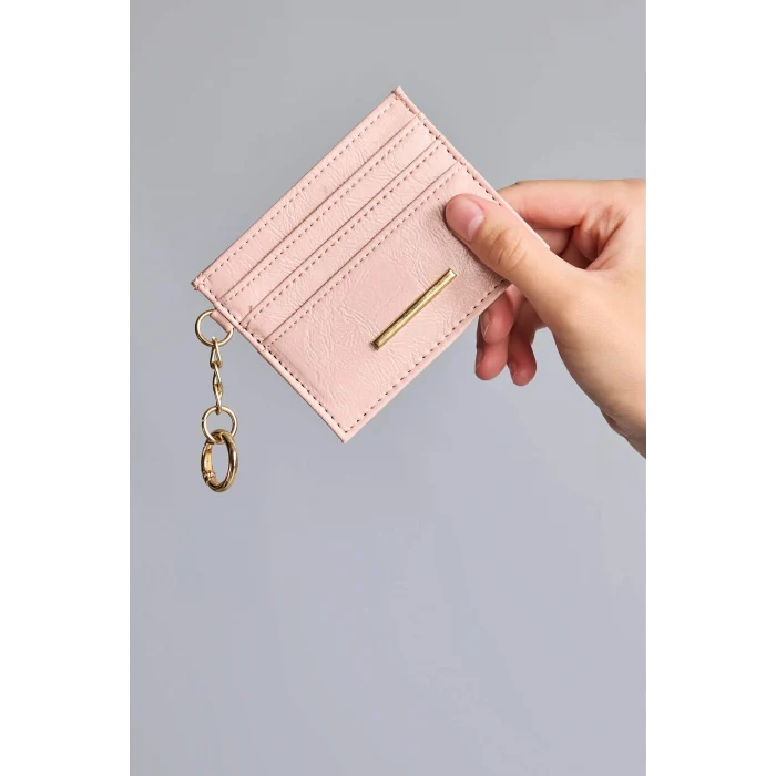 Defacto H6805AXPN696 Pembe Kadın Anahtarlık Halkalı Suni Deri Kartlık