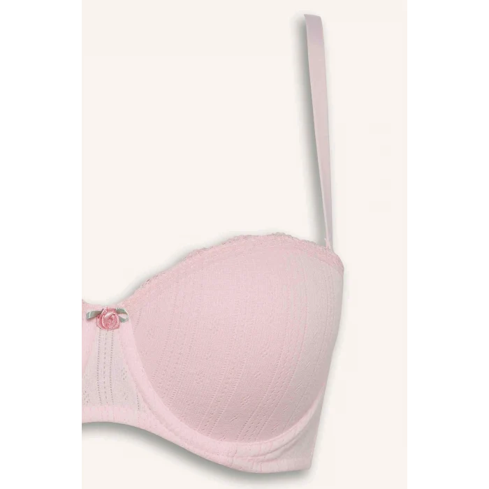 Defacto H6959AXPN436 Pembe Kaplı Pedli Balenli Straplez Pembe Sütyen