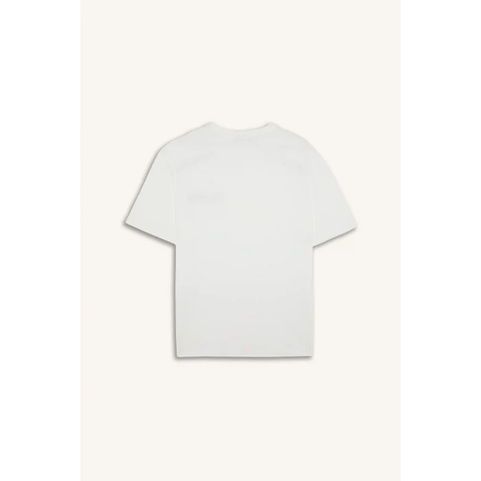 Defacto H8717AXWT34 Beyaz %100 Pamuk New Regular Fıt Kısa Kollu 2li Pijama Takımı