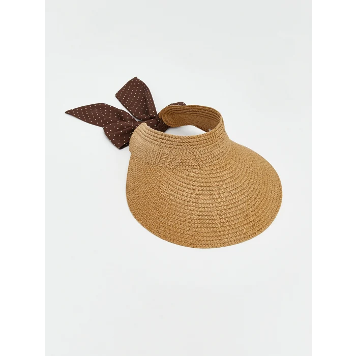 LCW ACCESSORIES Bej Kadın Hasır Vizör Şapka