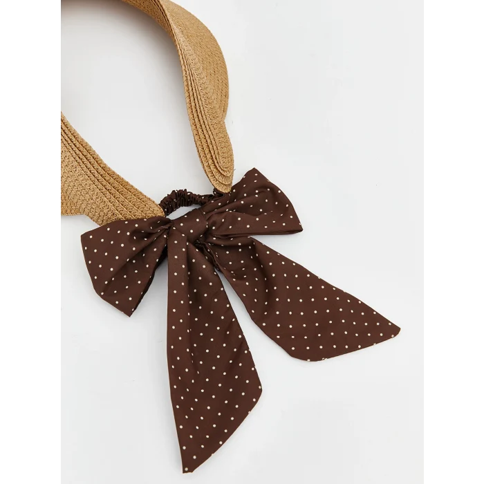 LCW ACCESSORIES Bej Kadın Hasır Vizör Şapka
