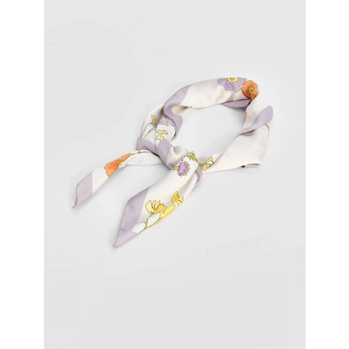 LCW ACCESSORIES Lila Çiçek Desenli Kadın Bandana