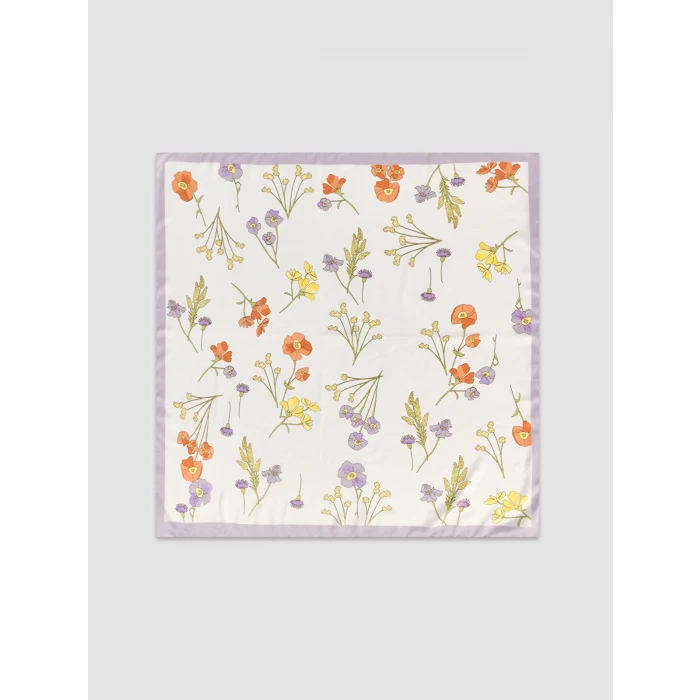 LCW ACCESSORIES Lila Çiçek Desenli Kadın Bandana