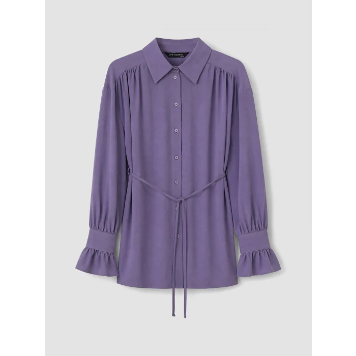 LCW Modest Lila Oversize Kadın Gömlek Tunik