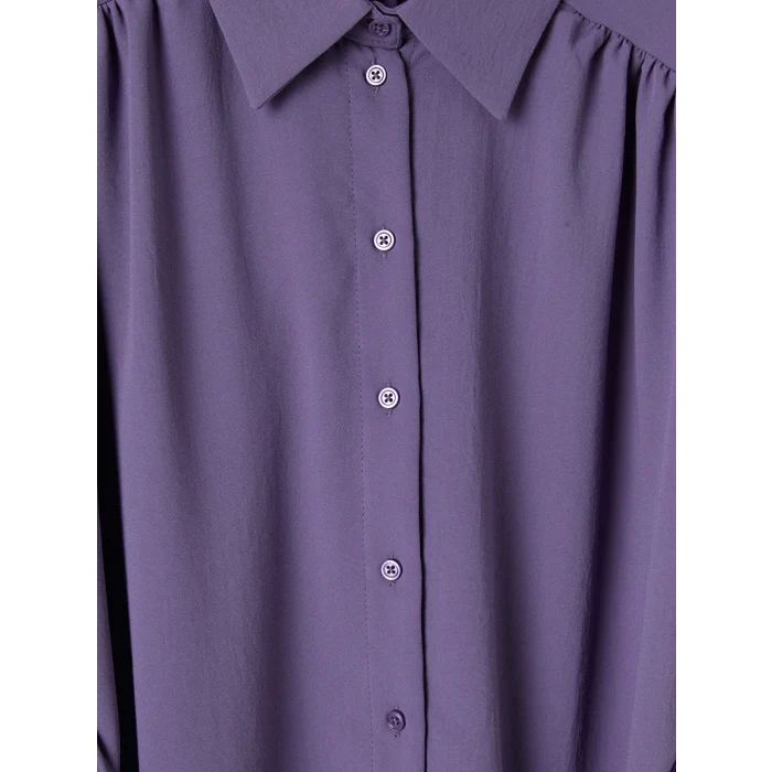 LCW Modest Lila Oversize Kadın Gömlek Tunik