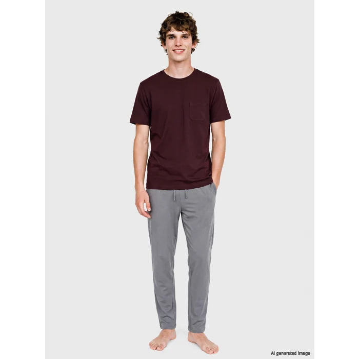 LC WAIKIKI Mürdüm Regular Fit Erkek Pijama Takım