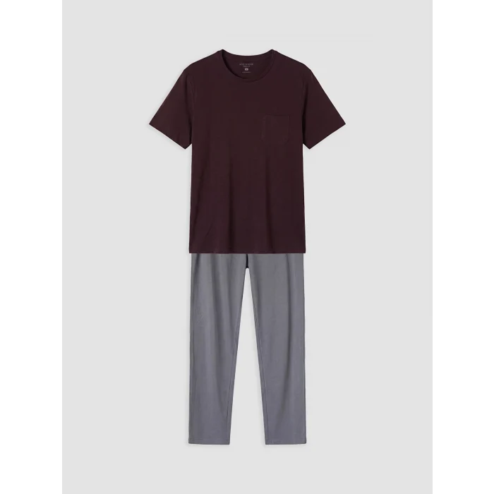 LC WAIKIKI Mürdüm Regular Fit Erkek Pijama Takım