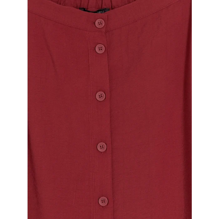 LCWAIKIKI Classic Bordo Beli Lastikli A Kesim Etek