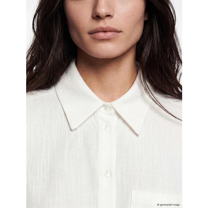 LCW Vision Beyaz Oversize Poplin Kadın Gömlek