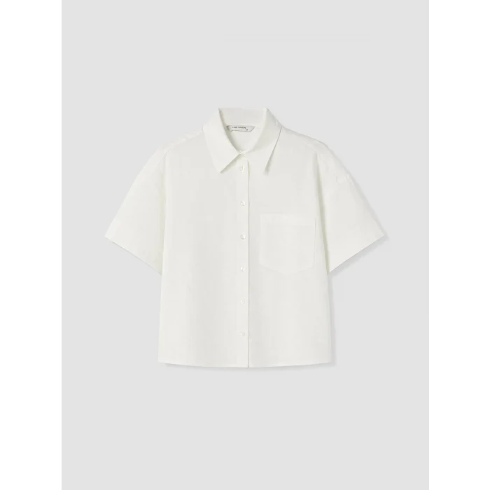 LCW Vision Beyaz Oversize Poplin Kadın Gömlek