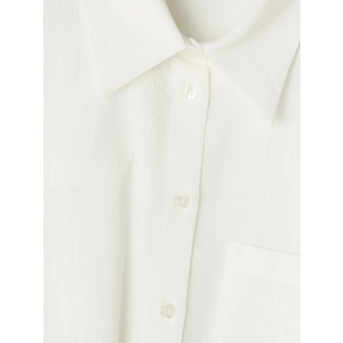LCW Vision Beyaz Oversize Poplin Kadın Gömlek