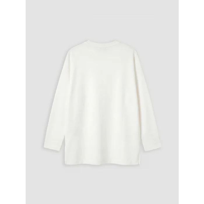 LCW EVERYDAY Beyaz İnci İşlemeli Soft Touch Kadın Tunik