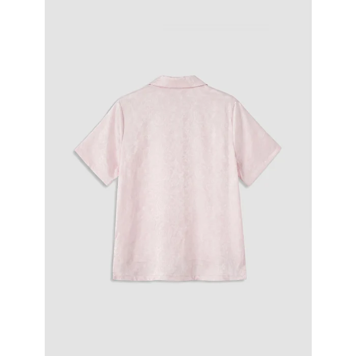 LCW DREAM Pembe Gömlek Yaka Saten Kadın Pijama Takımı