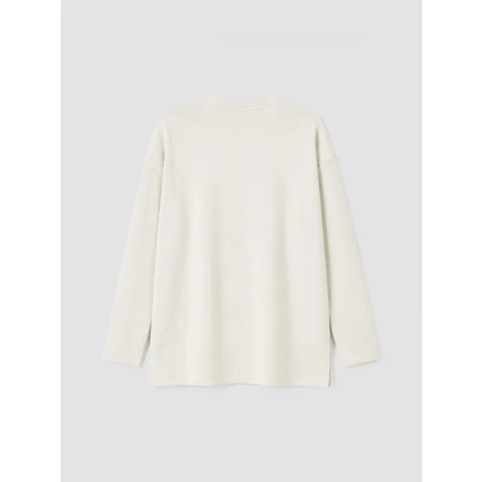 LCW EVERYDAY Bej Bisiklet Yaka Soft Touch İşlemeli Bluz