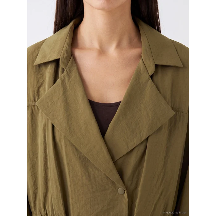 LCW EVERYDAY Haki Oversize Modal Karışımlı Kadın Ceket