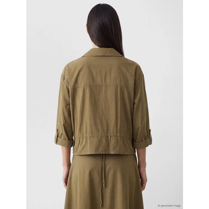LCW EVERYDAY Haki Oversize Modal Karışımlı Kadın Ceket