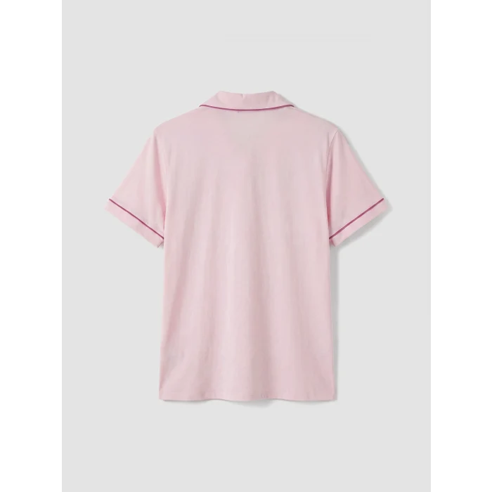 LCW DREAM Pembe Gömlek Yaka %100 Pamuklu Kadın Pijama Takımı