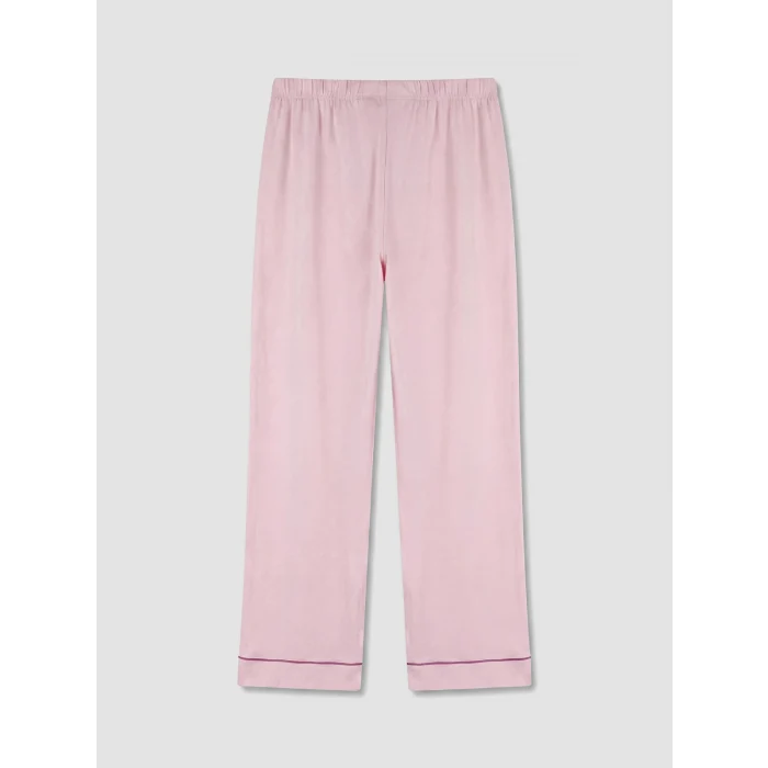 LCW DREAM Pembe Gömlek Yaka %100 Pamuklu Kadın Pijama Takımı