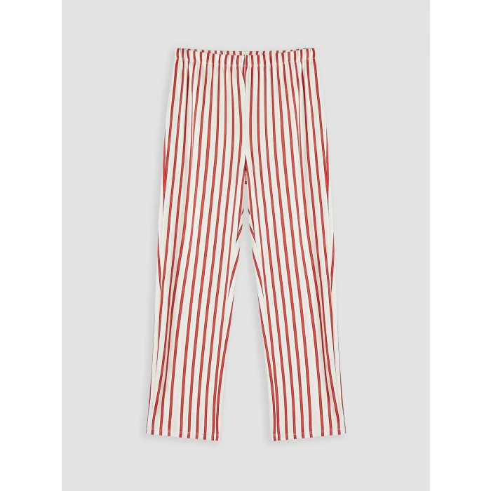 LCW DREAM Kırmızı Bisiklet Yaka Baskılı Kadın Pijama Takımı