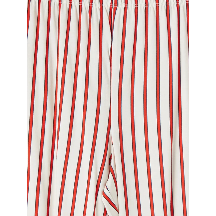 LCW DREAM Kırmızı Bisiklet Yaka Baskılı Kadın Pijama Takımı