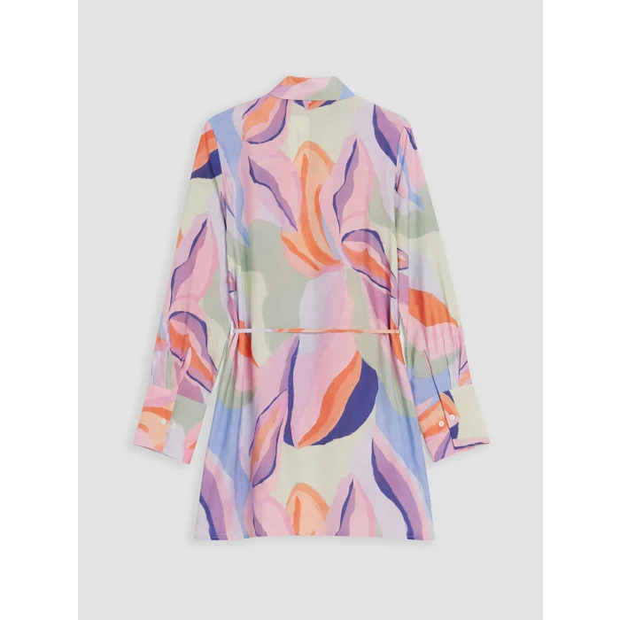 LCW EVERYDAY Karışık Beli Kuşaklı Desenli Kadın Gömlek Tunik