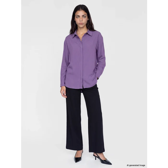 LCW Modest Lila Kadın Gömlek Tunik
