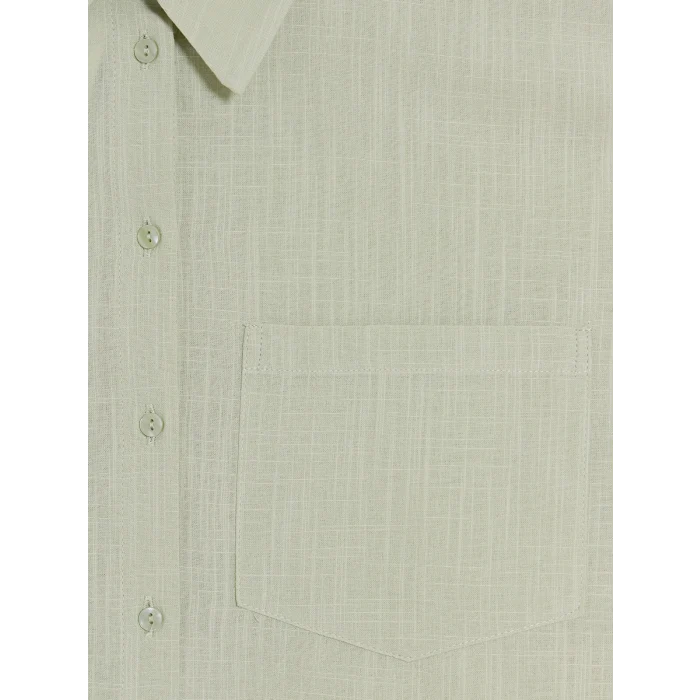 LCW Vision Yeşil Oversize Poplin Kadın Gömlek