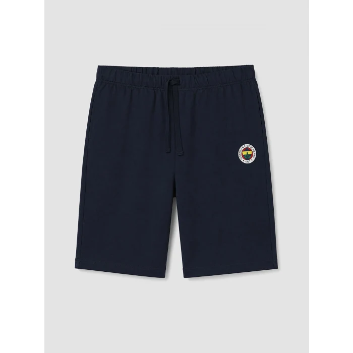 LC WAIKIKI Lacivert Fenerbahçe Baskılı Erkek Şortlu Pijama Takımı